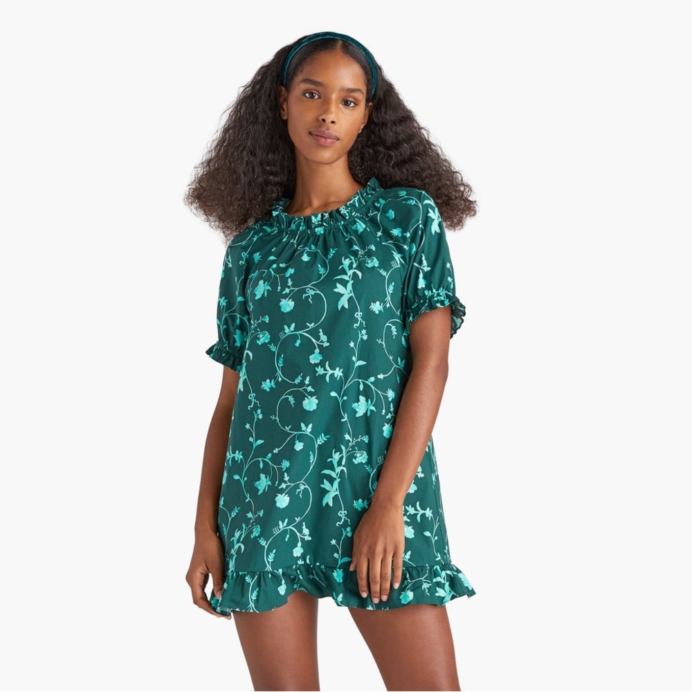 Hill House Home Katherine Nap Dress in Emerald Floral